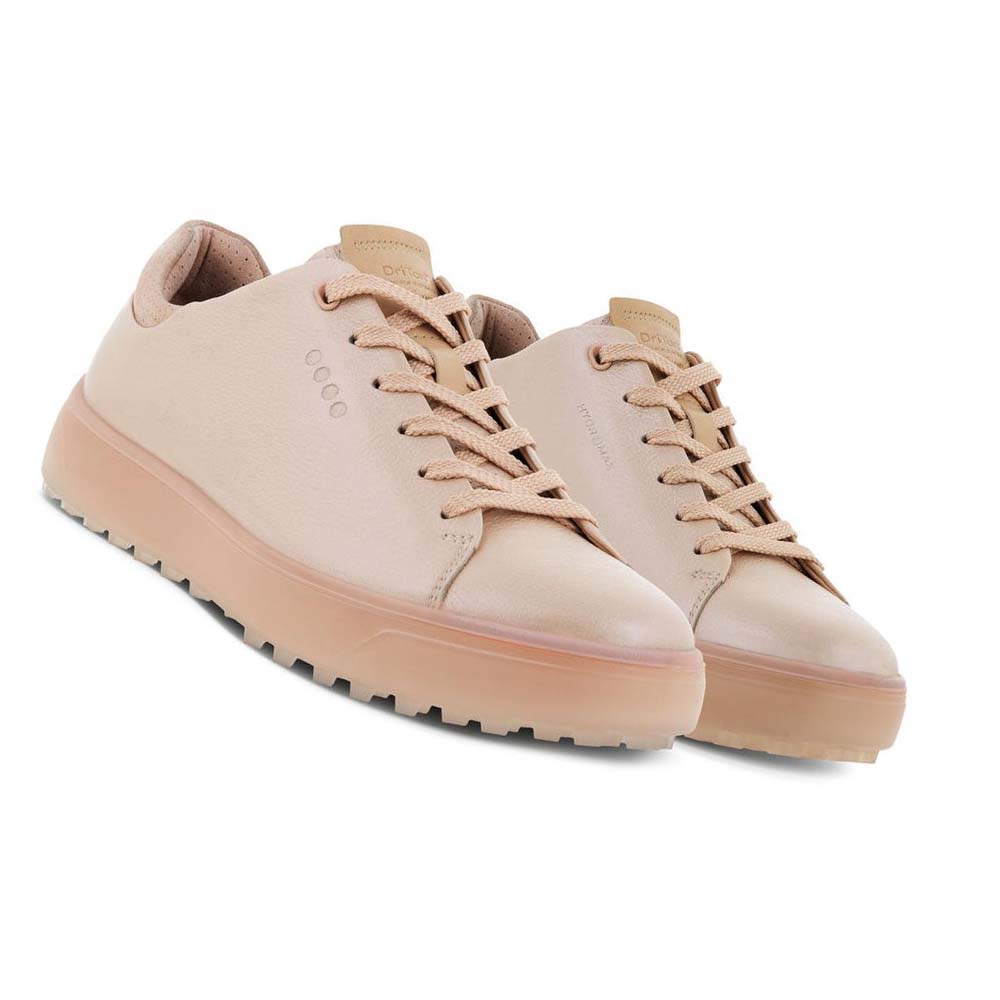 Women's Ecco Tray Laced Golf Shoes Pink | Canada 134OKI